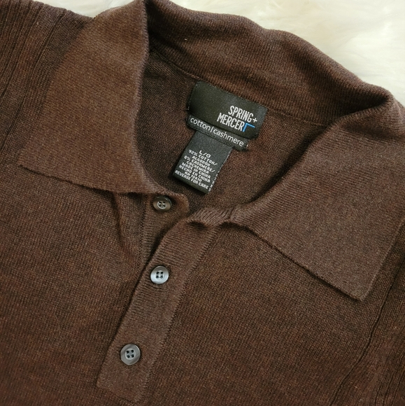 Spring+Mercer Cotton Cashmere Sweater - dark brown - Picture 5 of 5